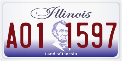 IL license plate A011597