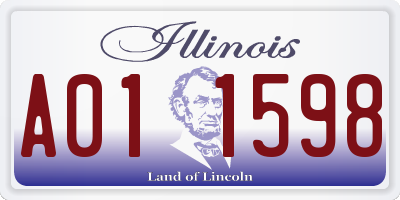 IL license plate A011598