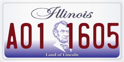 IL license plate A011605