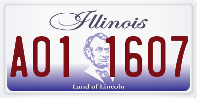 IL license plate A011607