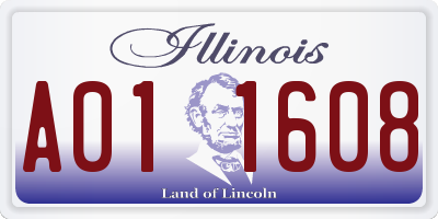 IL license plate A011608