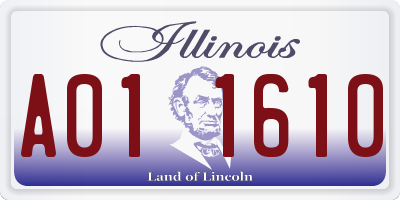 IL license plate A011610