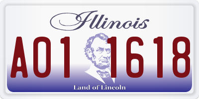 IL license plate A011618
