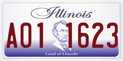 IL license plate A011623
