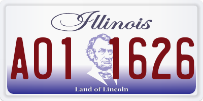 IL license plate A011626