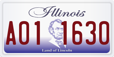 IL license plate A011630