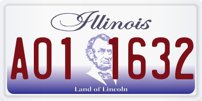 IL license plate A011632