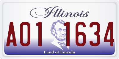 IL license plate A011634