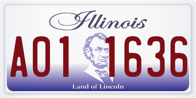 IL license plate A011636