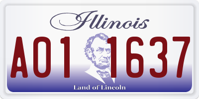 IL license plate A011637