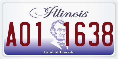 IL license plate A011638