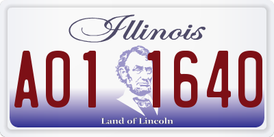 IL license plate A011640
