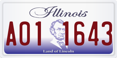 IL license plate A011643