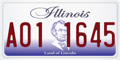 IL license plate A011645
