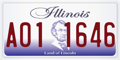 IL license plate A011646