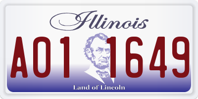 IL license plate A011649