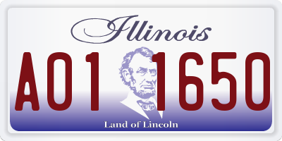 IL license plate A011650