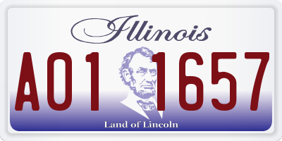 IL license plate A011657