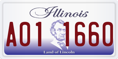 IL license plate A011660