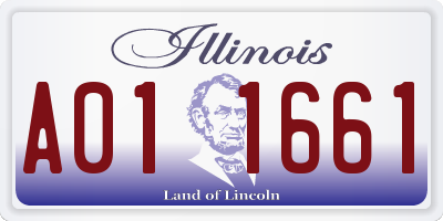 IL license plate A011661