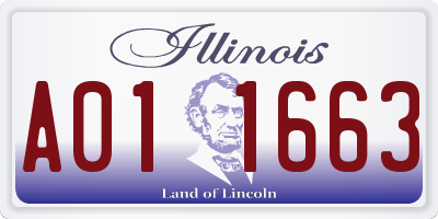 IL license plate A011663