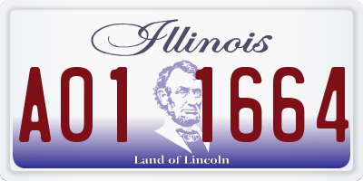 IL license plate A011664