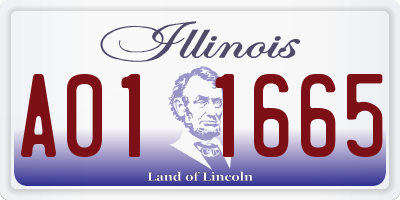 IL license plate A011665
