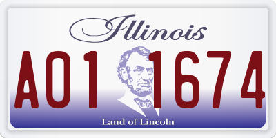 IL license plate A011674