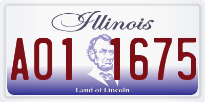 IL license plate A011675
