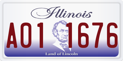 IL license plate A011676