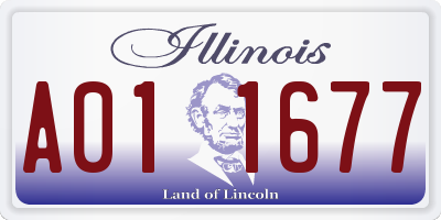 IL license plate A011677