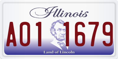 IL license plate A011679