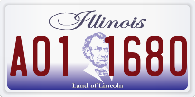 IL license plate A011680