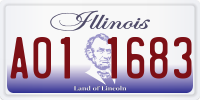 IL license plate A011683