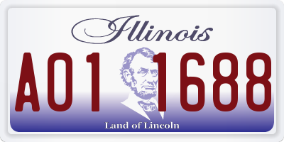 IL license plate A011688