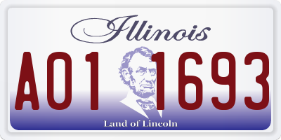 IL license plate A011693