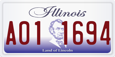 IL license plate A011694