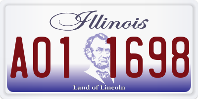 IL license plate A011698