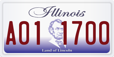 IL license plate A011700