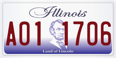 IL license plate A011706