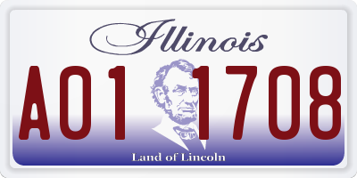 IL license plate A011708