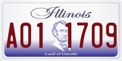 IL license plate A011709