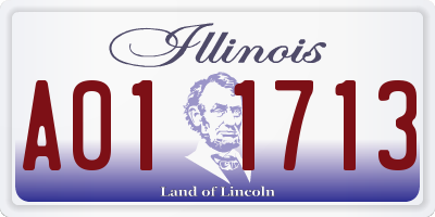 IL license plate A011713