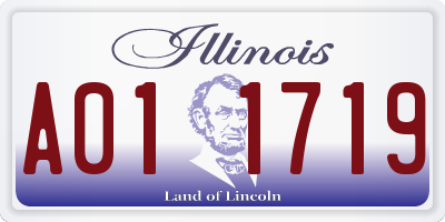 IL license plate A011719