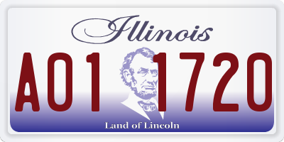 IL license plate A011720