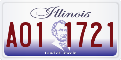 IL license plate A011721