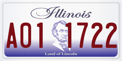 IL license plate A011722