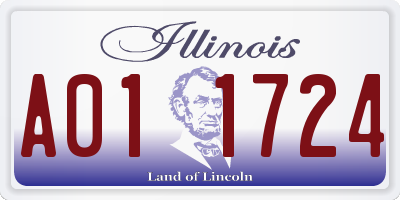 IL license plate A011724