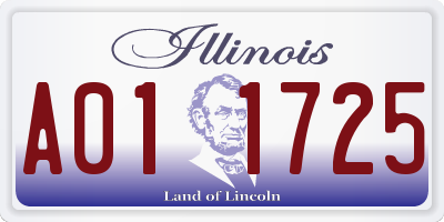 IL license plate A011725