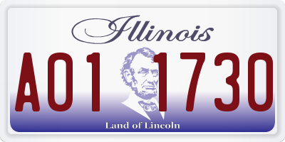 IL license plate A011730